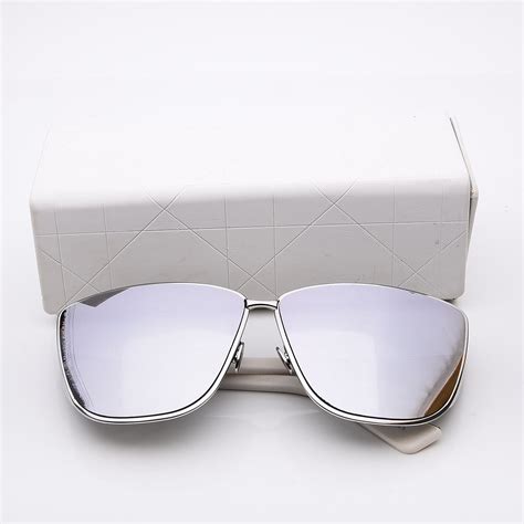 dior silver glasses|Dior style mirror lenses glasses.